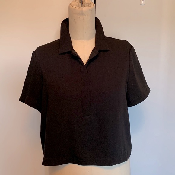Aritzia Tops - Babaton short sleeve black button down blouse size Small